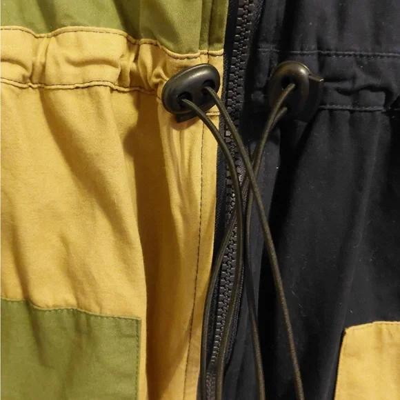 Lazy Oaf Colorblock Mini Dress - Green, Tan, and Black - Picture 4 of 5